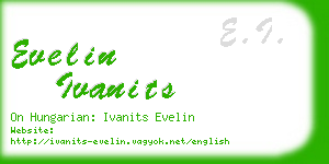 evelin ivanits business card